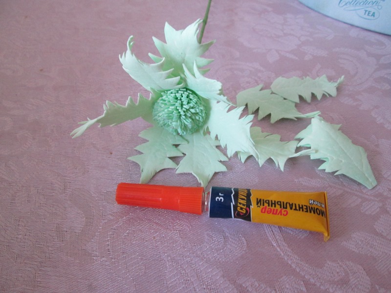 Мастер-класс по фоамирану. Цветок Синеголовник- Приморский, фото пошагово.