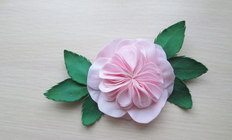 Пионовидная роза из фоамирана: мастер-класс с пошаговыми фото