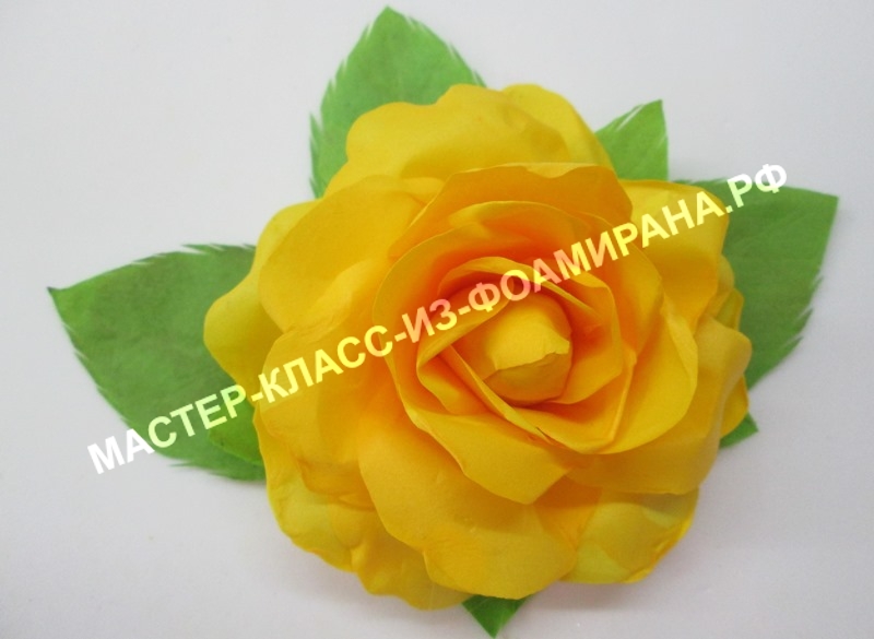 Мраморная роза из фоамирана, фото