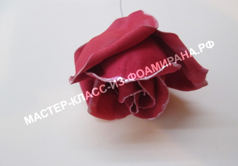 Мастер класс зимняя роза из фоамирана (подсвечник).