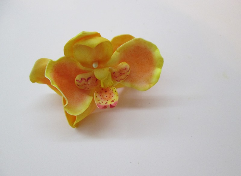 Сборка желтой орхидеи, пошаговое фото