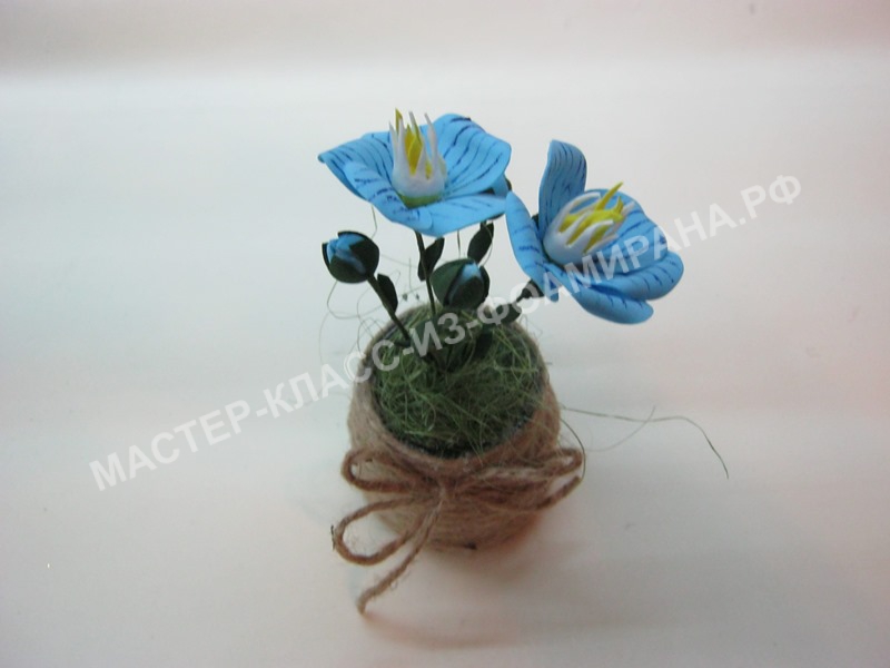 мастер-класс цветочки льна из фоамирана, пошаговое фото