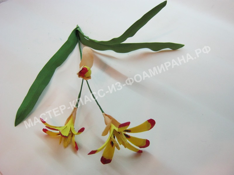 Мастер-класс простые цветы из фоамирана,пошаговое фото